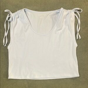 American Eagle Crop Top Tank Style with drawstring cinched shoulders - Large